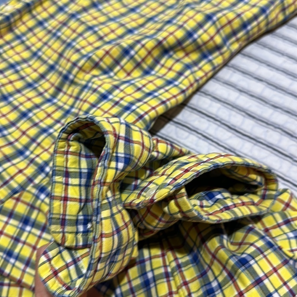😊Ralph Lauren Men's Multi Color Double Lined Plaid Button-Down Shirt M - Picture 14 of 16